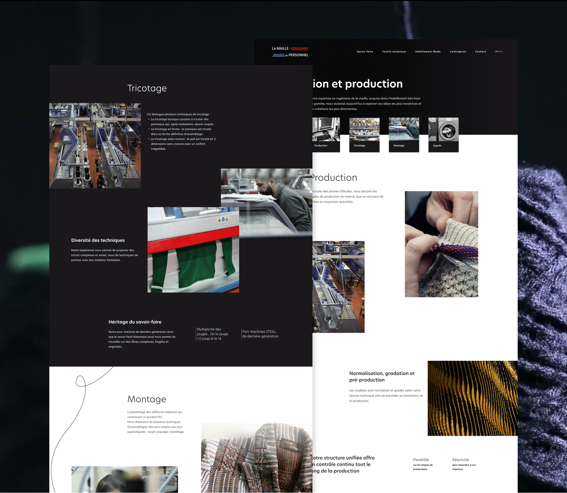 Images Site Web Maille au personnel